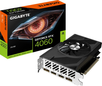 Видеокарта Gigabyte PCI-E 4.0 GV-N4060D6-8GD NVIDIA GeForce RTX 4060 8Gb 128bit GDDR6 2460/17000 HDMIx2 DPx2 HDCP Ret - купить недорого с доставкой в интернет-магазине