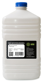Тонер Cactus CS-THPCHUBK-500 черный флакон 500гр. для принтера HP Color Universal CF540A/CF400A/CF410A/CF400A/CE310 - купить недорого с доставкой в интернет-магазине