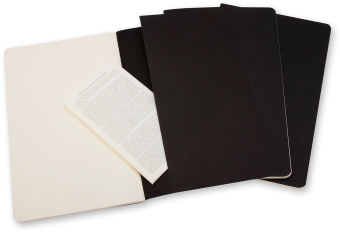 Блокнот Moleskine CAHIER JOURNAL QP318 Large 130х210мм обложка картон 80стр. нелинованный черный (3шт) - купить недорого с доставкой в интернет-магазине