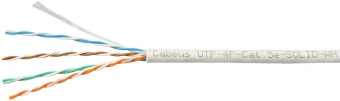 Кабель информационный Cabeus UTP-4P-CAT.5E-SOLID-WH кат.5E U/UTP 4 пары PVC внутренний 305м белый - купить недорого с доставкой в интернет-магазине