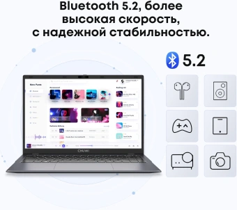 Ноутбук Chuwi GemiBook Xpro N-series N150 8Gb SSD256Gb Intel Graphics 14.1" IPS FHD (1920x1080) Windows 11 Home grey WiFi BT Cam 5000mAh - купить недорого с доставкой в интернет-магазине