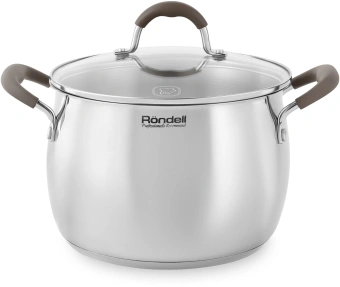 Кастрюля Rondell Konzept RDS-1230 6л. d=22см (с крышкой) стальной - цена, купить или заказать с доставкой в интернет-магазине Кастрюля Rondell Konzept RDS-1230 6л. d=22см (с крышкой) стальной - купить недорого с доставкой в интернет-магазине