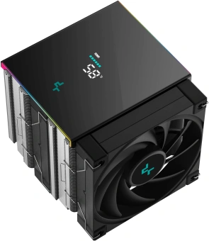 Устройство охлаждения(кулер) Deepcool AK620 Digital SE ARGB Soc-AM5/AM4/1200/1700/1851 черный 4-pin 19-28dB Al+Cu LCD 260W 1400gr Ret (R-AK620-BKADMN-GJD) - купить недорого с доставкой в интернет-магазине
