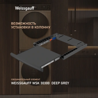 Сушильная машина Weissgauff WD 5910 Heat Pump Deep Grey кл.энер.:A++ макс.загр.:10кг темно-серый (439033) - купить недорого с доставкой в интернет-магазине