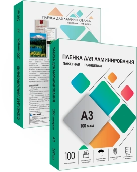 Пленка для ламинирования Heleos 100мкм A3 (100шт) глянцевая 303x426мм LPA3-100 - купить недорого с доставкой в интернет-магазине