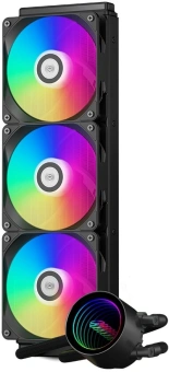 Система водяного охлаждения PcCooler DA360 V2 BK ARGB Soc-AM5/AM4/1200/1700/1851 черный 4-pin 36.5dB Al 300W Ret (DA360V2-BKAWXX-GL) - купить недорого с доставкой в интернет-магазине