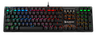 Клавиатура A4Tech B810R Battlefield механическая черный USB for gamer LED (B810R (BATTLEFIELD)) кабель 1.8м - купить недорого с доставкой в интернет-магазине