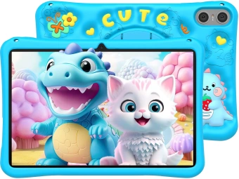 Планшет Teclast P30T Kids A523 (1.8) 8C RAM4Gb ROM64Gb 10.1" IPS 1280x800 Android 14 синий 5Mpix 2Mpix BT WiFi microSD 256Gb 6000mAh 10hr - купить недорого с доставкой в интернет-магазине