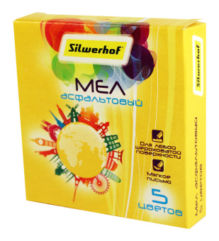 Мел цветной асфальтовый Silwerhof 882087-05 Солнечная коллекция 5цв. картон.кор. - купить недорого с доставкой в интернет-магазине