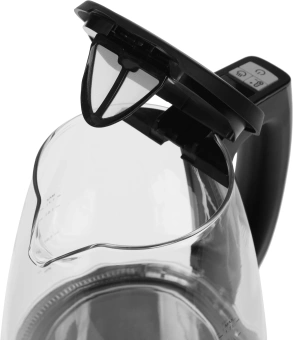 Чайник электрический Midea MK-8019 1.7л. 2200Вт серебристый/черный корпус: стекло - купить недорого с доставкой в интернет-магазине