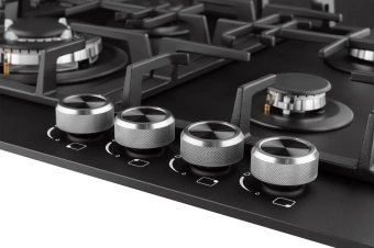 Газовая варочная поверхность Weissgauff HGG 641 BV Nano черный - купить недорого с доставкой в интернет-магазине