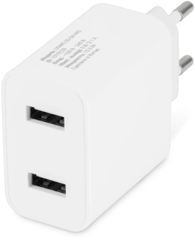 Сетевое зар./устр. Digma DGWC-2U-3A-WG 15.5W 3.1A+1A 2xUSB универсальное белый - купить недорого с доставкой в интернет-магазине
