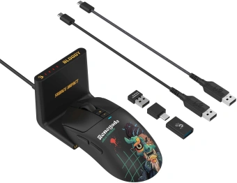 Мышь A4Tech Bloody R72 Ultra Duo черный/рисунок оптическая 20000dpi беспров. USB/USB-C 6but (R72 ULTRA DUO RENEGADEMIDNIGHT) - купить недорого с доставкой в интернет-магазине