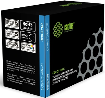 Картридж лазерный Cactus CS-C310XС 006R04369 голубой (5500стр.) для Xerox C310/C315 - купить недорого с доставкой в интернет-магазине