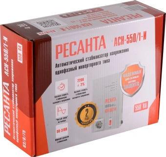 Стабилизатор напряжения Ресанта АСН-550/1-И 0.5кВА однофазный белый (63/6/75) - купить недорого с доставкой в интернет-магазине