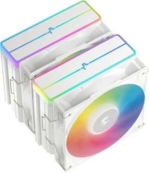 Устройство охлаждения(кулер) Deepcool AG620 Wh V2 ARGB Soc-AM5/AM4/1200/1700/1851 белый 4-pin 15-29.4dB Al+Cu 260W 1330gr Ret (R-AG620-WHAMMN-GJD) - купить недорого с доставкой в интернет-магазине