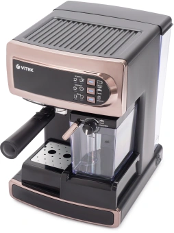 Кофеварка рожковая Vitek VT-1517 GD 1238Вт золотистый - купить недорого с доставкой в интернет-магазине