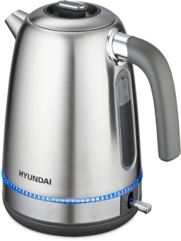 Чайник электрический Hyundai HYK-S5806 1.7л. 2200Вт серебристый матовый/черный корпус: металл - купить недорого с доставкой в интернет-магазине