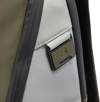 Рюкзак мужской Piquadro Urban CA7164UB00/VEGR хаки/серый натур.кожа - купить недорого с доставкой в интернет-магазине