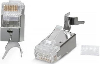 Коннектор Cabeus (8P8C-SH-C7(1.5)-TWP) кат.6A RJ45 серебристый - купить недорого с доставкой в интернет-магазине