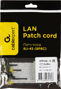 Патч-корд Premier PP12-0.25M/BK 1000Гбит/с UTP 4 пары cat.5E CCA molded 0.25м черный RJ-45 (m)-RJ-45 (m) - купить недорого с доставкой в интернет-магазине