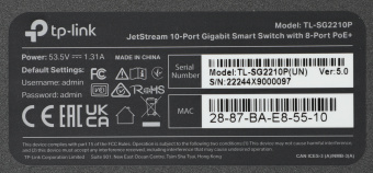 Коммутатор TP-Link SG2210P (L2) 8x1Гбит/с 2SFP 8PoE+ управляемый - купить недорого с доставкой в интернет-магазине