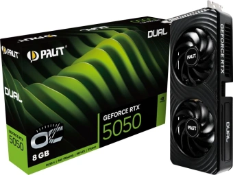 Видеокарта Palit PCI-E 5.0 PA-RTX5050 DUAL OC NVIDIA GeForce RTX 5050 8Gb 128bit GDDR6 2280/28000 HDMIx1 DPx3 HDCP Ret - цена, купить или заказать с доставкой в интернет-магазине Видеокарта Palit PCI-E 5.0 PA-RTX5050 DUAL OC NVIDIA GeForce RTX 5050 8Gb 128bit GDDR6 2280/28000 HDMIx1 DPx3 HDCP Ret - купить недорого с доставкой в интернет-магазине