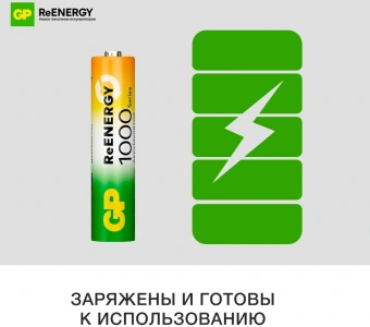 Аккумулятор GP 100AAAHCRGY-CRB10 AAA NiMH 1000mAh (10шт) блистер - купить недорого с доставкой в интернет-магазине