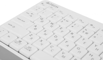 Клавиатура A4Tech FBK11 белый/серый USB беспроводная BT/Radio slim (FBK11 WHITE) - купить недорого с доставкой в интернет-магазине