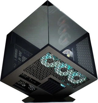 Корпус Azza CUBE PLUS черный без БП ATX 6x120mm 2xUSB3.0 1xUSB3.1 audio bott PSU - купить недорого с доставкой в интернет-магазине
