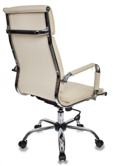 Кресло руководителя Бюрократ Ch-993 слоновая кость эко.кожа крестов. металл хром - купить недорого с доставкой в интернет-магазине