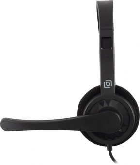 Наушники с микрофоном Оклик HS-M600 черный 1.8м накладные оголовье (1900372) - купить недорого с доставкой в интернет-магазине