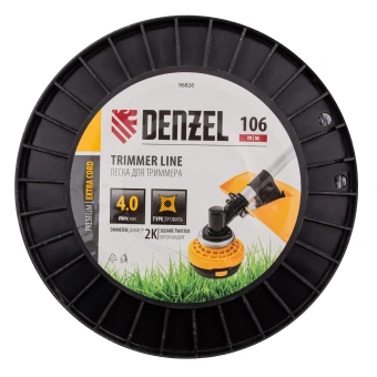 Леска для садовых триммеров Denzel 96826 d=4мм L=106м - купить недорого с доставкой в интернет-магазине