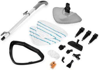 Швабра паровая Kitfort КТ-1047 1500Вт серый/оранжевый - купить недорого с доставкой в интернет-магазине