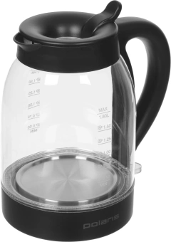 Чайник электрический Polaris PWK 1797CGL 1.8л. 2200Вт черный корпус: пластик/стекло - купить недорого с доставкой в интернет-магазине