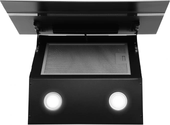 Вытяжка каминная Hyundai HGH 6846 IX черный/нержавеющая сталь управление: сенсорное (1 мотор) - купить недорого с доставкой в интернет-магазине