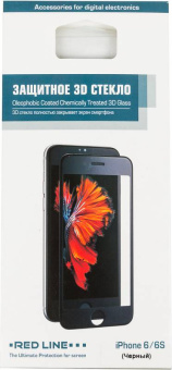 Защитное стекло для экрана Redline черный для Apple iPhone 6/6S 3D 1шт. (УТ000008166) - купить недорого с доставкой в интернет-магазине