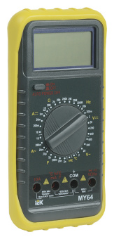 Мультиметр IEK Professional MY64 цифровой желтый/черный (TMD-5S-064) - купить недорого с доставкой в интернет-магазине