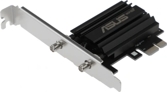 Сетевой адаптер Wi-Fi + Bluetooth Asus PCE-AXE59BT AXE5400 PCI Express x1 2ант. - купить недорого с доставкой в интернет-магазине
