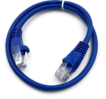 Патч-корд Buro UTP 4 пары cat5E CCA molded 0.25м голубой RJ-45 (m)-RJ-45 (m) - купить недорого с доставкой в интернет-магазине