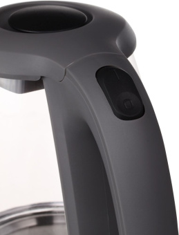 Чайник электрический Hyundai HYK-G1003 1.7л. 2200Вт серый корпус: стекло/пластик - купить недорого с доставкой в интернет-магазине