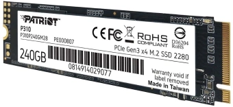 Накопитель SSD Patriot PCIe 3.0 x4 240GB P310P240GM28 P310 M.2 2280 - купить недорого с доставкой в интернет-магазине