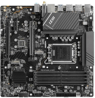 Материнская плата MSI PRO B760M-A WIFI Soc-1700 Intel B760 4xDDR5 mATX AC`97 8ch(7.1) 2.5Gg+HDMI+DP - купить недорого с доставкой в интернет-магазине