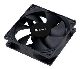 Вентилятор Digma DFAN-90 90x90x25mm 3-pin 4-pin (Molex)23dB 82gr Ret - купить недорого с доставкой в интернет-магазине