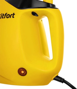 Пароочиститель ручной Kitfort КТ-9140-1 1050Вт черный/желтый - купить недорого с доставкой в интернет-магазине