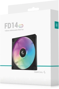 Вентилятор для корпуса Deepcool FD14 ARGB 140х140x25 черный 4-pin 25.6дБ (R-FD14-BKAPN1-G) Ret - купить недорого с доставкой в интернет-магазине