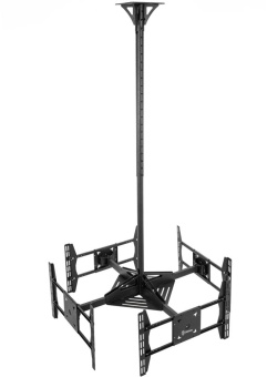 Кронштейн для телевизора Onkron CPRO2L-4 черный 32"-55" макс.154кг потолочный поворот и наклон - купить недорого с доставкой в интернет-магазине