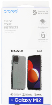 Чехол (клип-кейс) Samsung для Samsung Galaxy M12 araree M cover прозрачный (GP-FPM127KDATR) - купить недорого с доставкой в интернет-магазине
