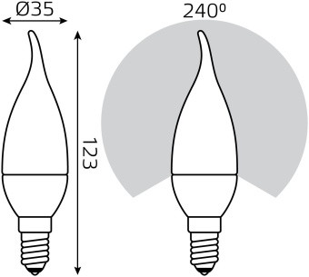 Лампа светодиодная Gauss Elementary 6Вт цок.:E14 свеча 220B 4100K св.свеч.бел.нейт. (упак.:10шт) (34126) - купить недорого с доставкой в интернет-магазине