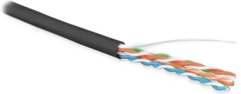 Кабель информационный Hyperline UUTP4R-C5E-S24-OUT-LSZH-BK-500 кат.5E UTP 4 пары 24AWG LSZH внешний 500м черный - купить недорого с доставкой в интернет-магазине